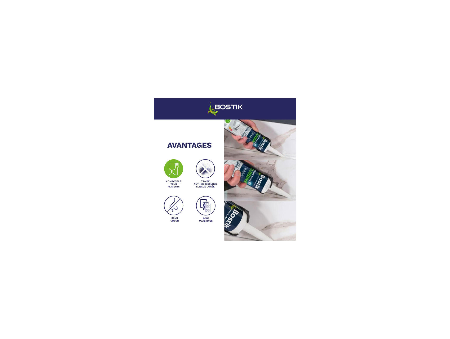 Joint cuisine BOSTIK 280ml transparent