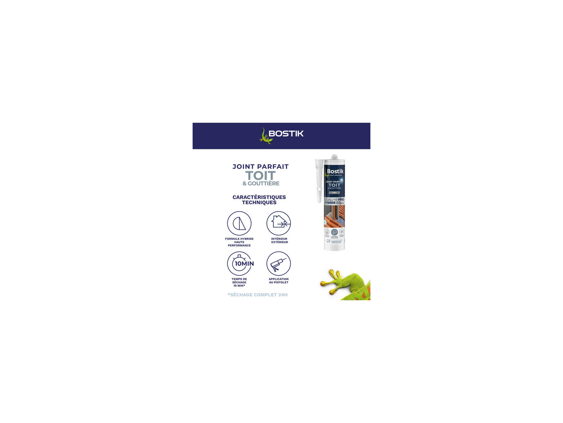 Joint toit et gouttière BOSTIK 290ml gris