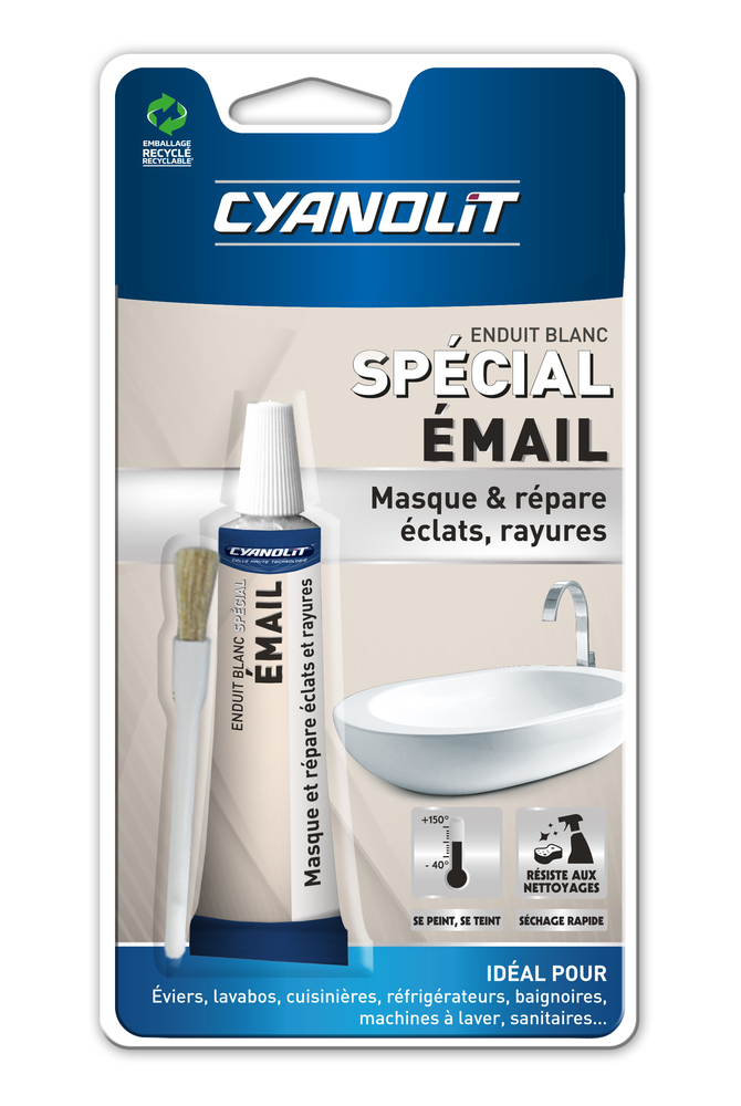 Enduit spécial émail CYANOLIT blanc 15ml