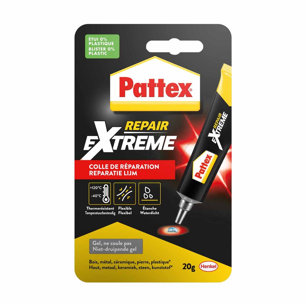 Colle réparation PATTEX Repair Extrem gel 20g