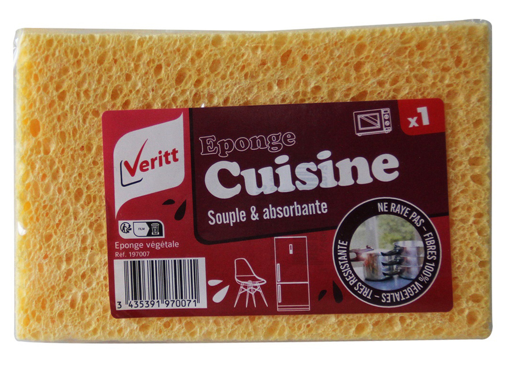 Éponge cuisine VERITT végétale 14x9x3,5cm