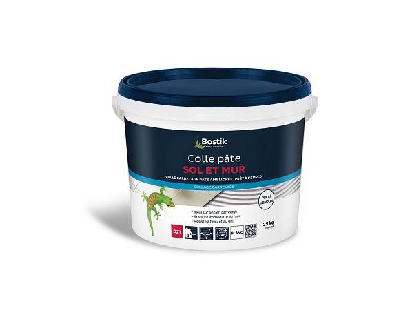 Colle carrelage pâte BOSTIK sol et mur D2T 25kg