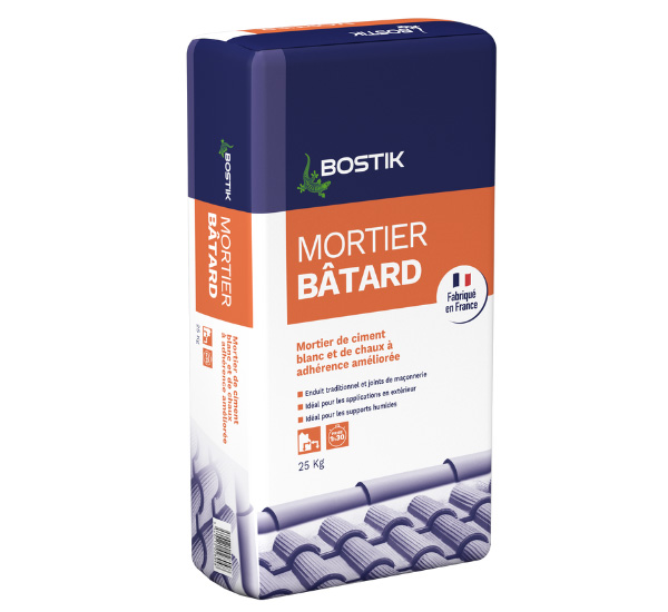Mortier bâtard poudre blanc BOSTIK 25kg