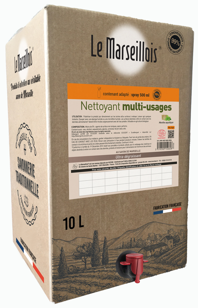 Nettoyant multi-usages savon de Marseille LE MARSEILLOIS 10l