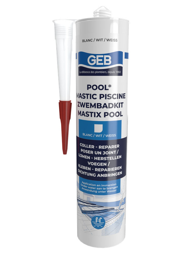 Mastic piscine GEB POOL blanc 290ml