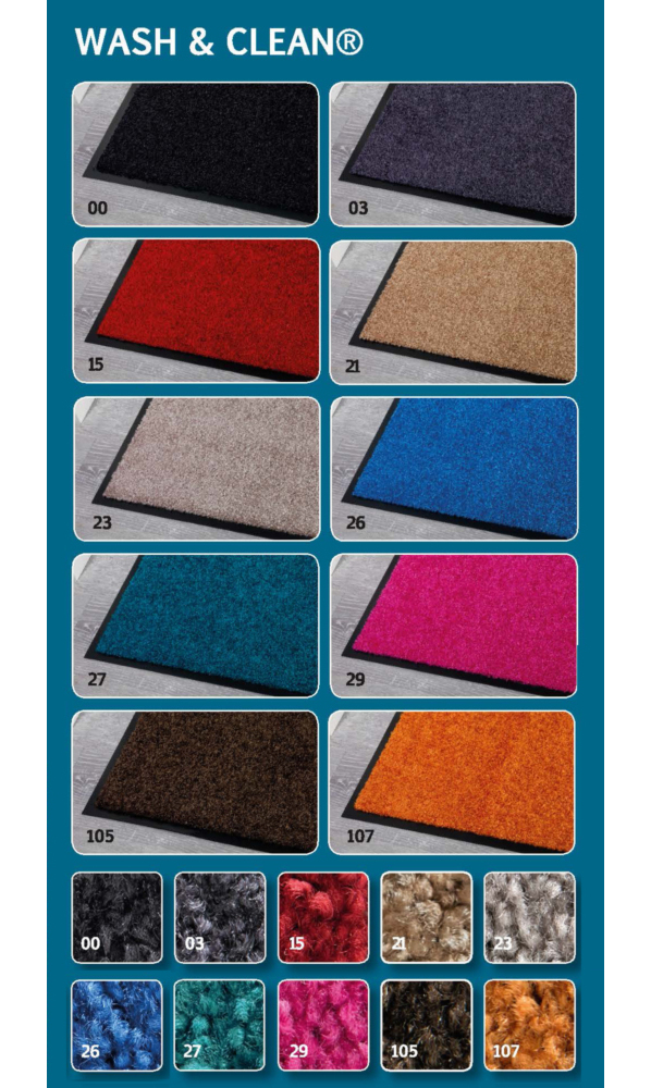 Tapis Wash & Clean MERCURY 40x60cm noir