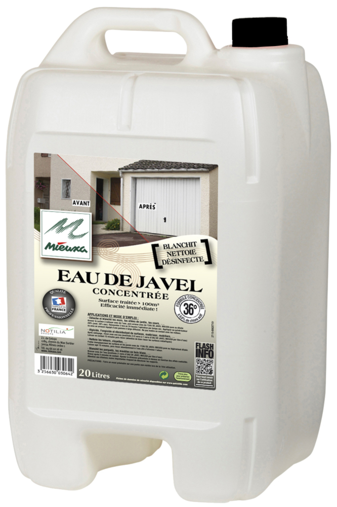 Eau de Javel concentrée MIEUXA 9,6% 20l