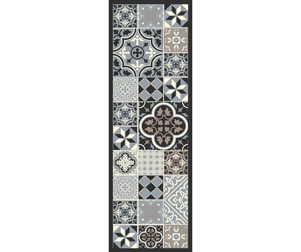 Tapis Entry carré ciment VICA 50x150cm