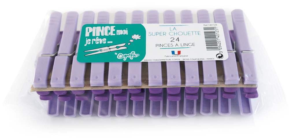 Pinces à linge COPEFA Super Chouette 2x4