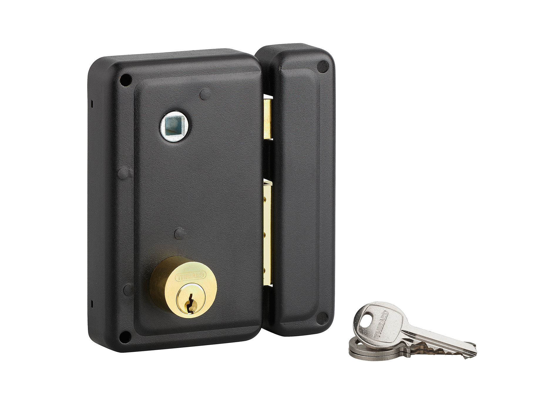 Serrure THIRARD verticale double cylindre 45mm droite