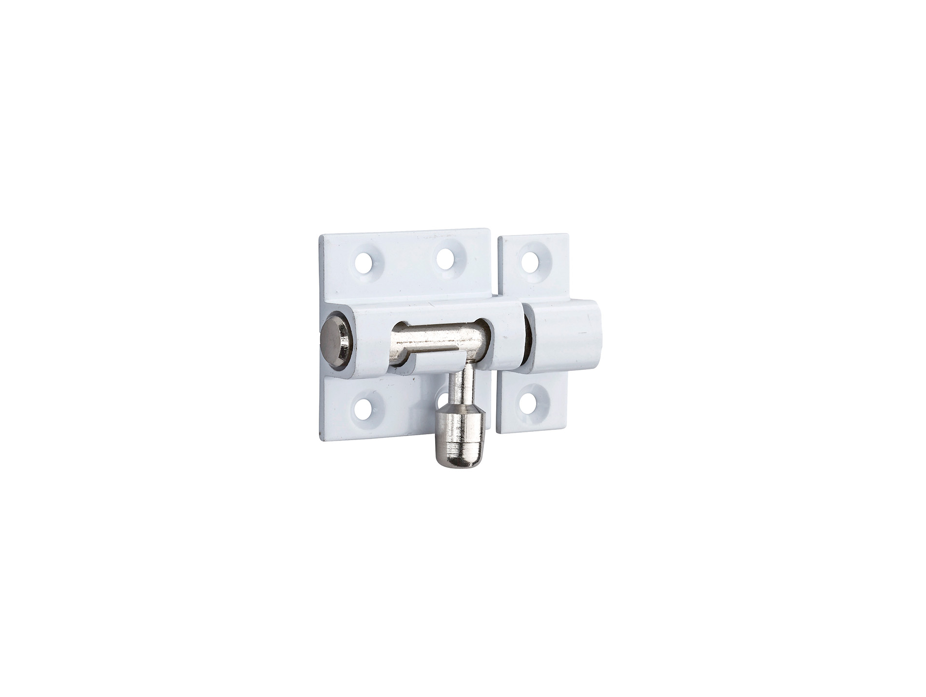 Targette THIRARD laiton blanc pêne rond 30mm