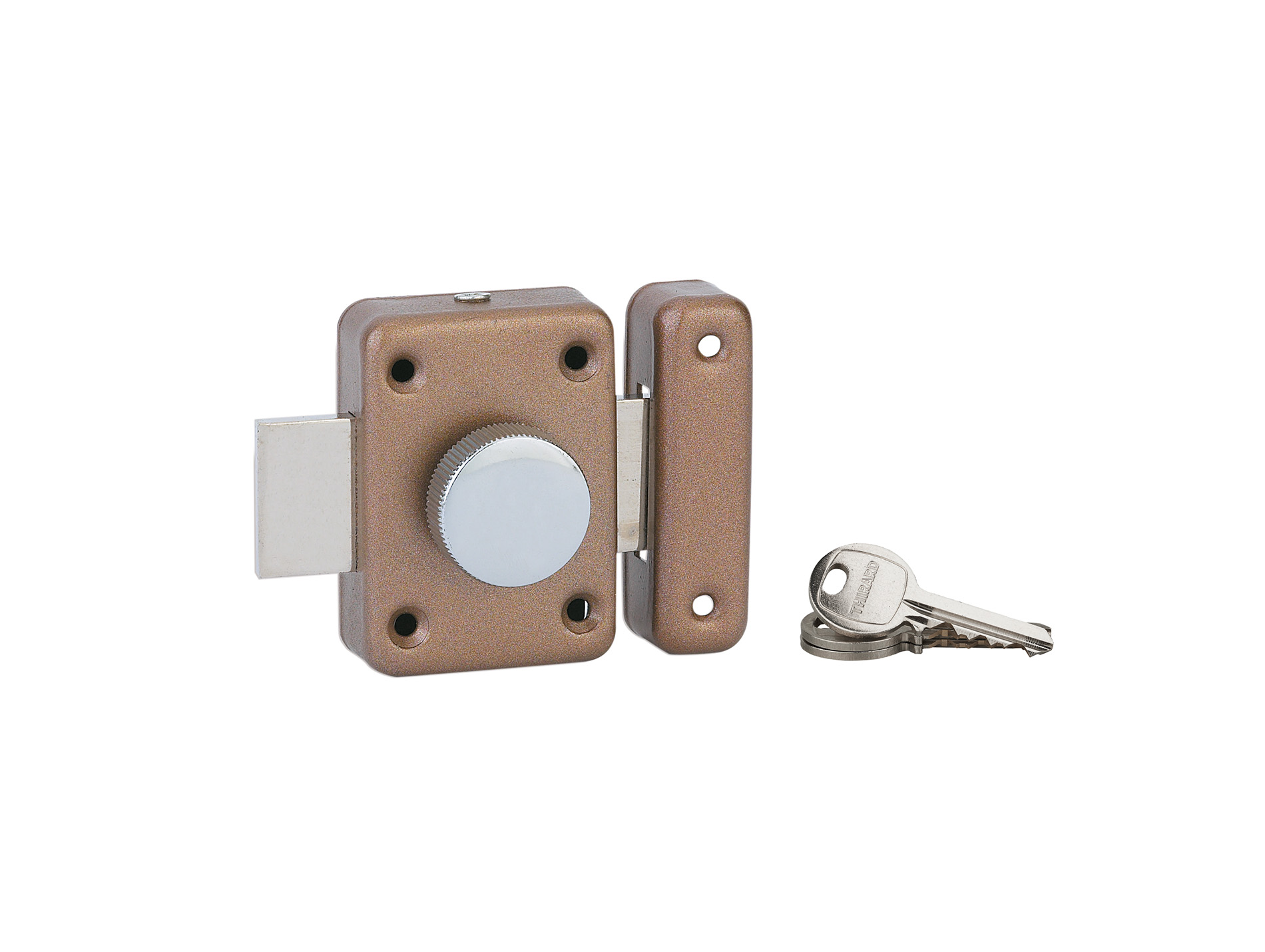 Verrou THIRARD cylindre 21x35mm 3 clés verni bronze
