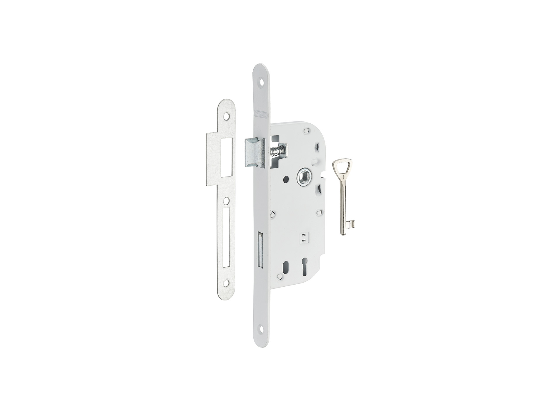 Serrure THIRARD à encastrer axe 40mm pêne dormant blanc