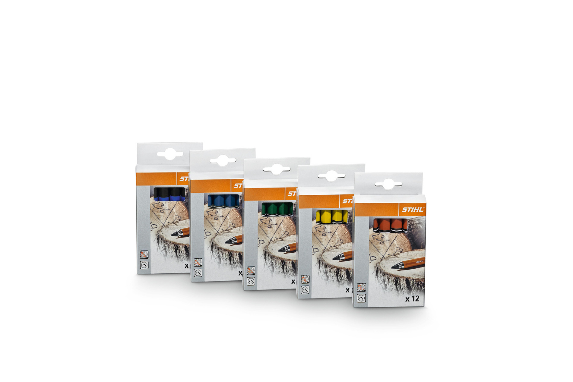 Craies de marquage STIHL Pro bleues x12