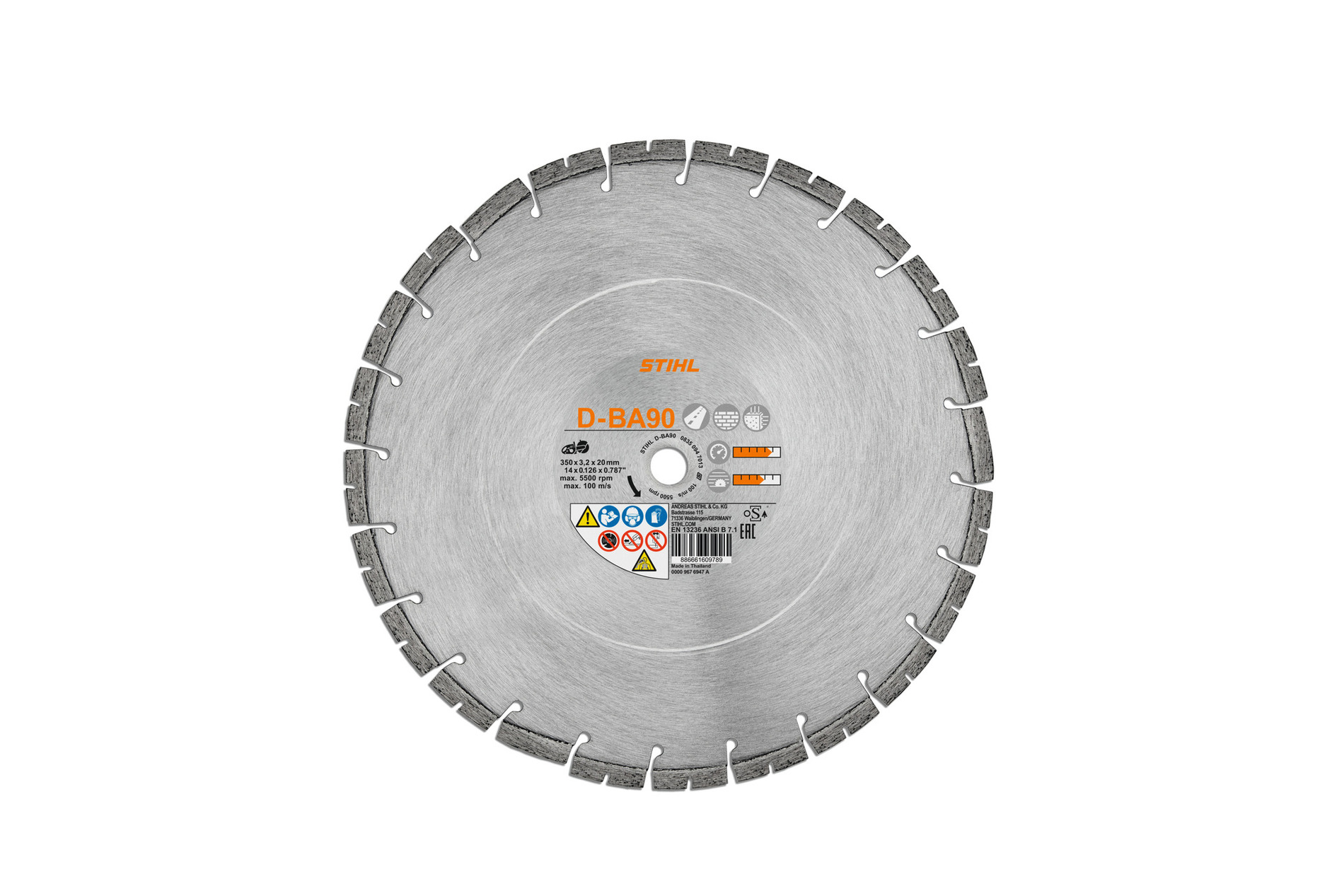 Disque diamant universel Ø300mm STIHL D-BA90