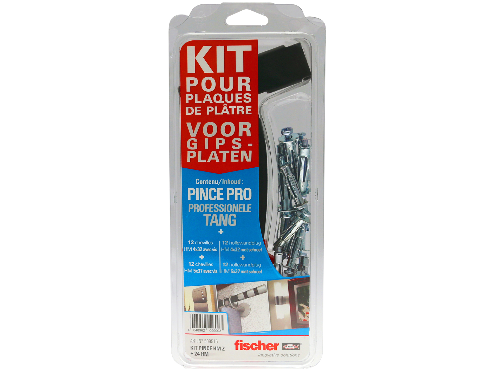 Kit complet pour fixations dans plaques de plâtre FISCHER