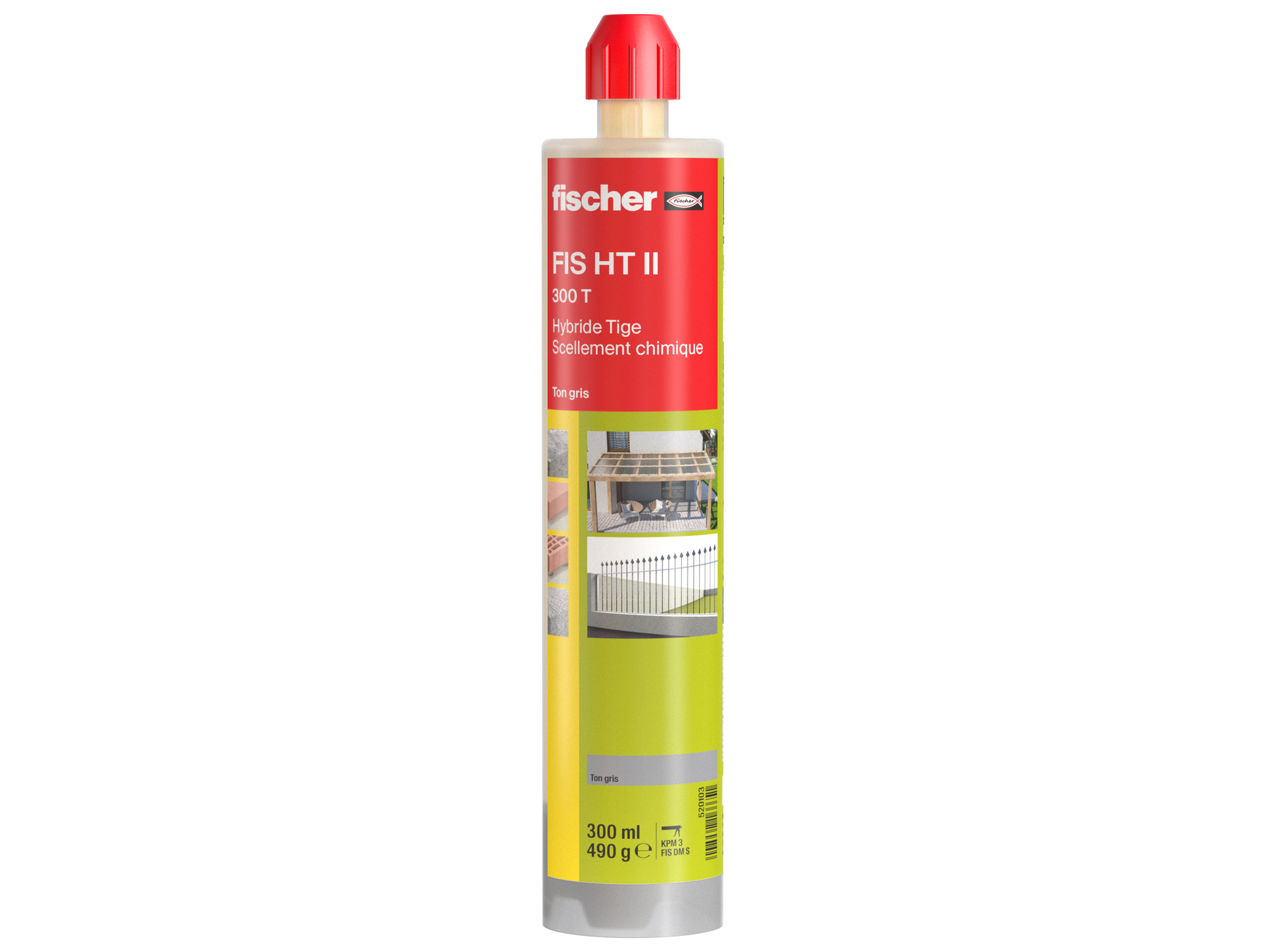 Scellement chimique hybride FISCHER HT 300 ton Gris