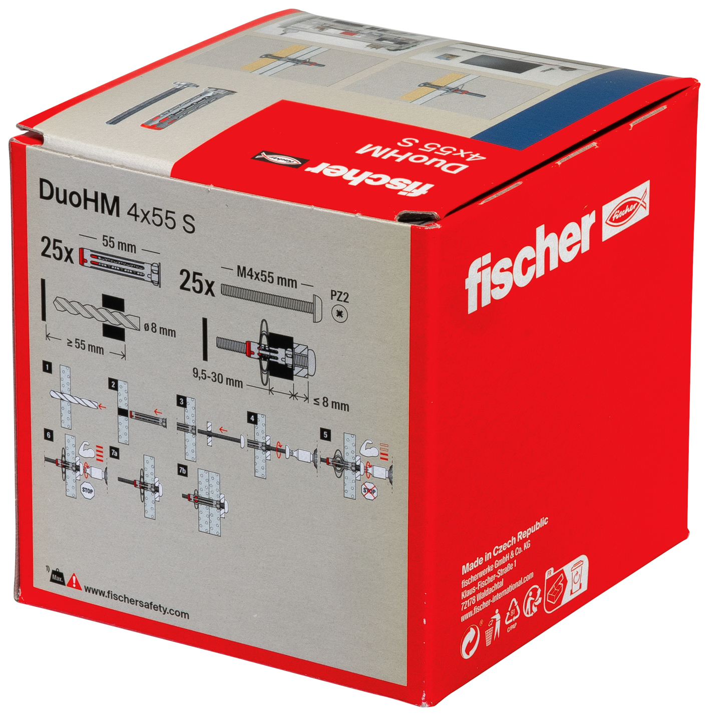 Cheville FISCHER DuoHM 4x55mm x25 boîte référence 572920
