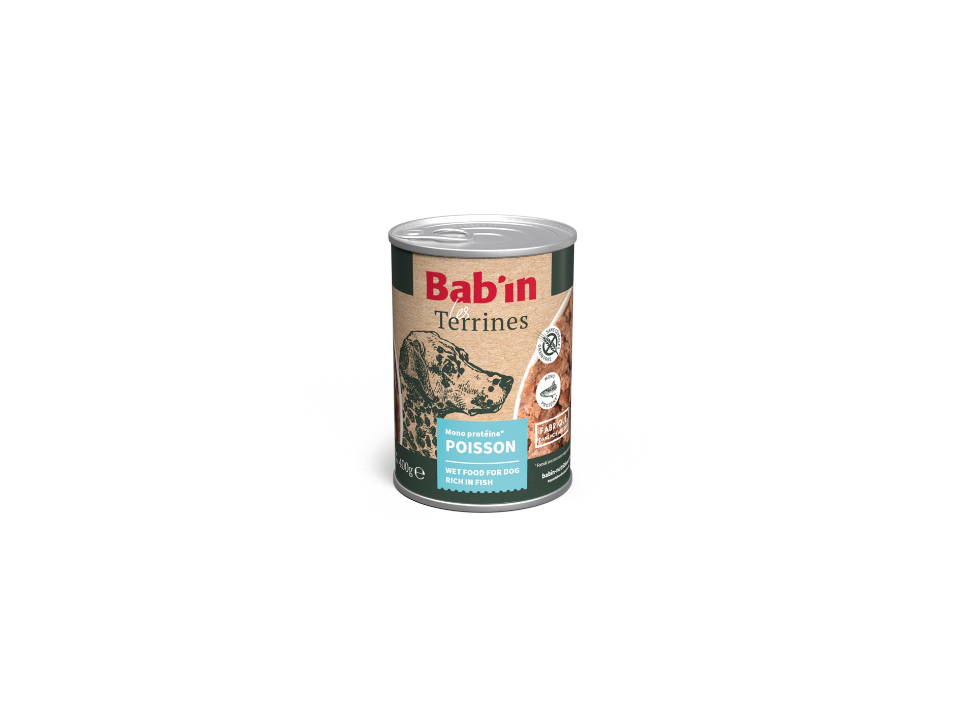 Pâté pour chien BAB'IN Terrine poisson 6x400g