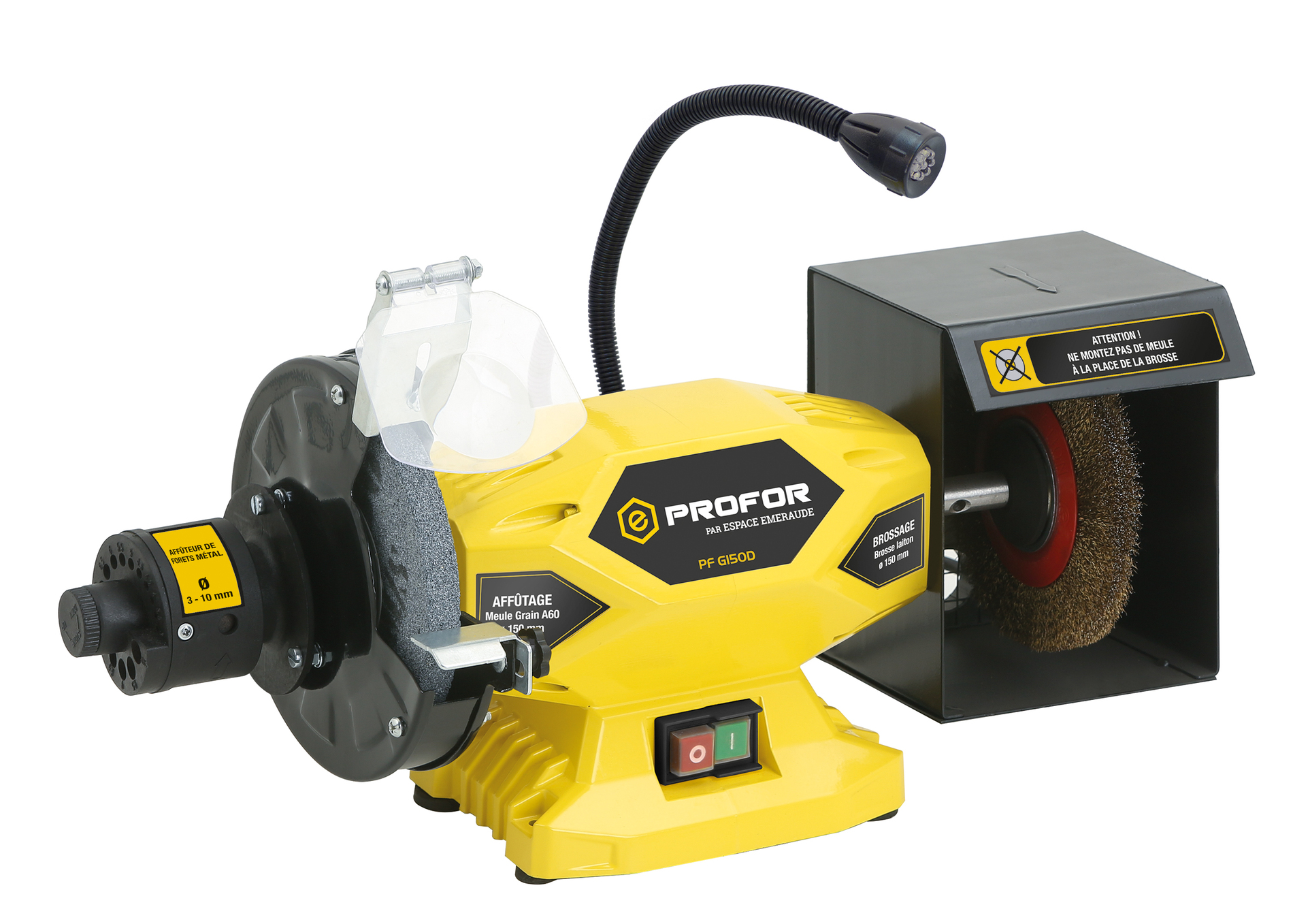 Touret PROFOR Pfg150d 450w meule et brosse