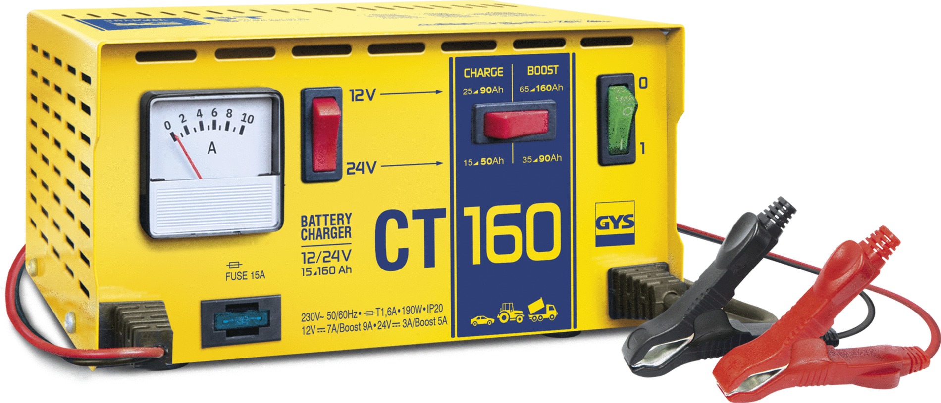 Chargeur de batterie GYS Ct 160 12-24v 15-160ah