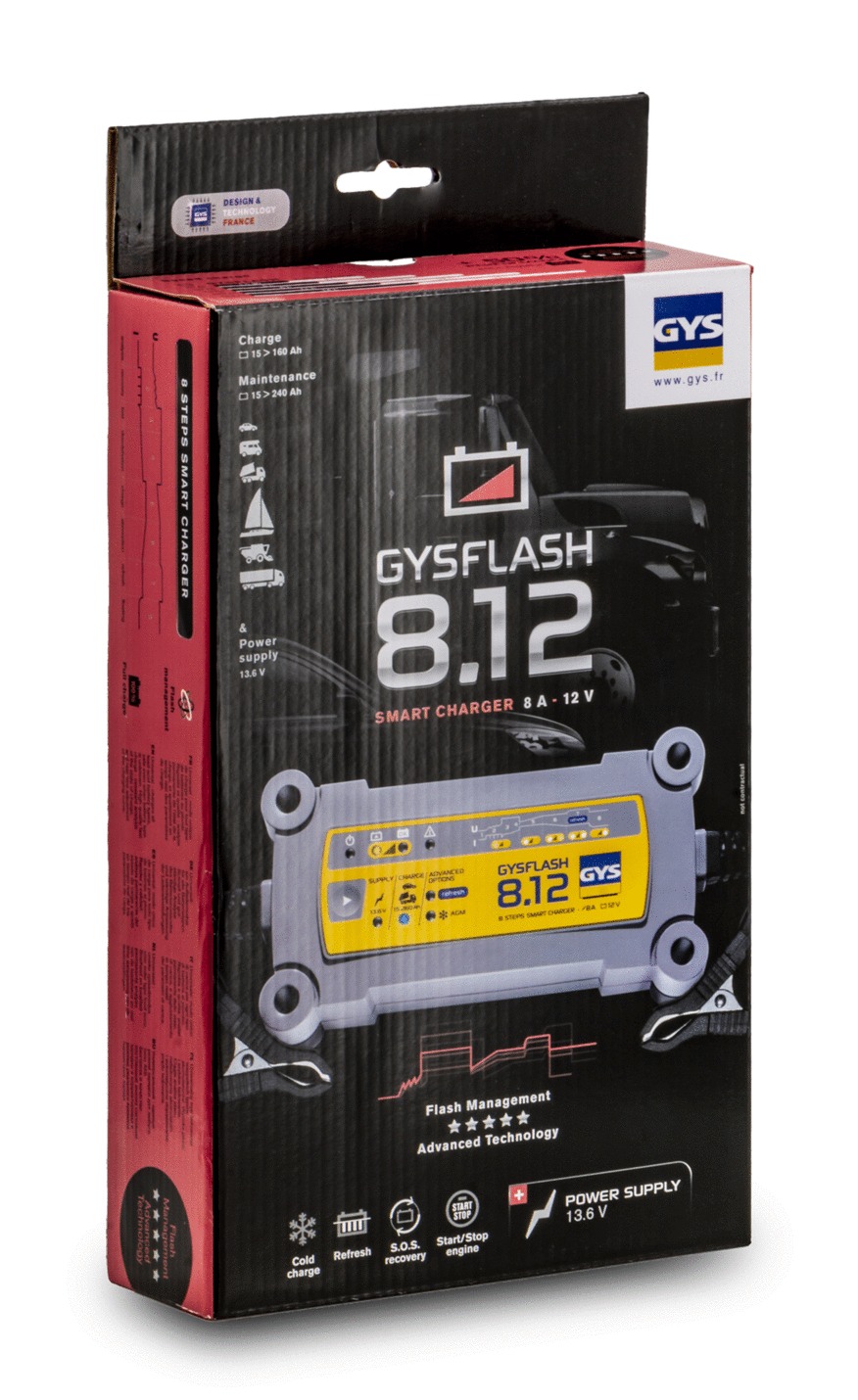 Chargeur de batterie Gysflash 8.12
