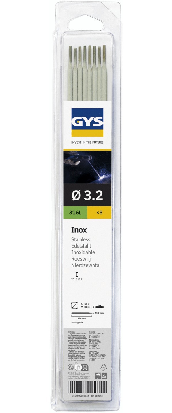 Electrode inox GYS Ø3,2mm x8