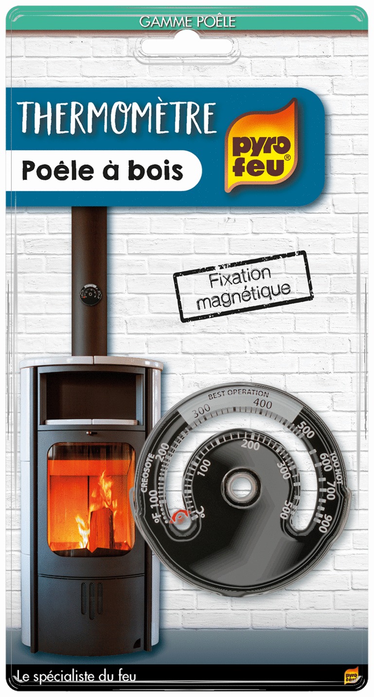 Thermomètre PYROFEU pour poêle à bois