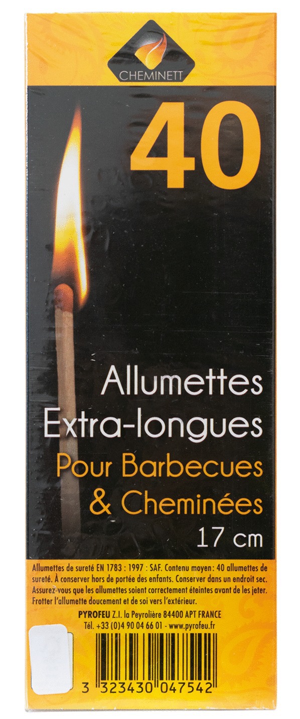 Allumettes PYROFEU extra longues 17cm