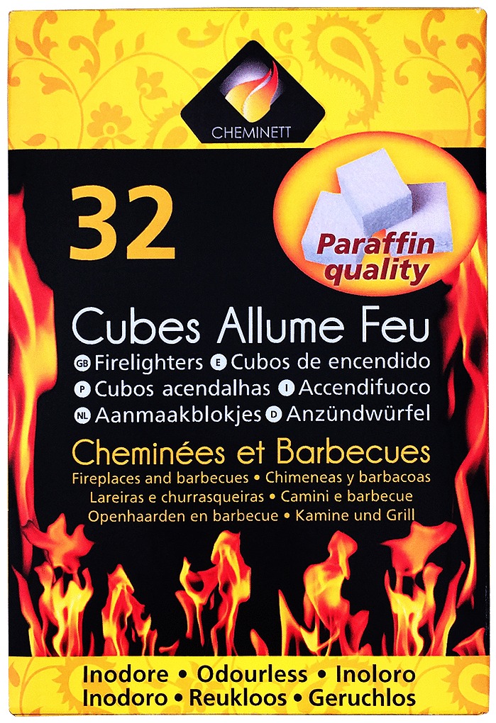 Allume-feu PYROFEU en cubes première qualité 32 pièces
