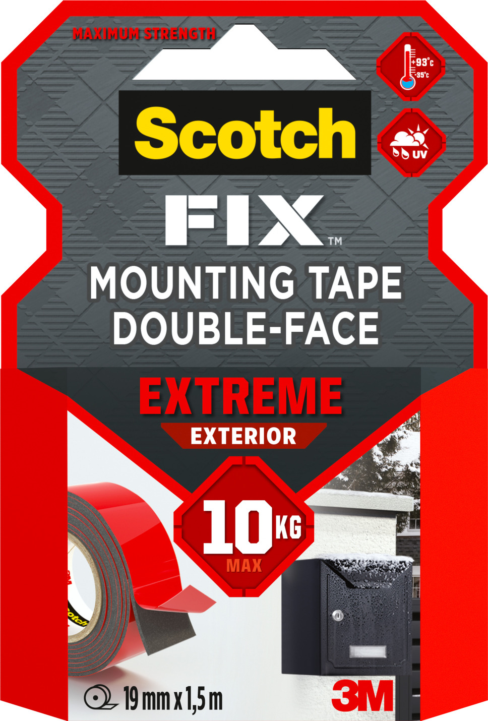 Double face SCOTCH extérieur 1.5mx19mm