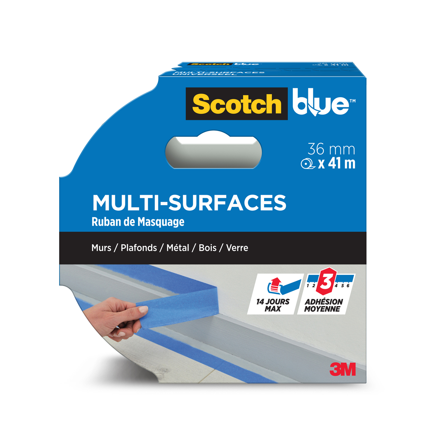 Ruban masquage SCOTCHBLUE multi-surfaces 41mx36mm