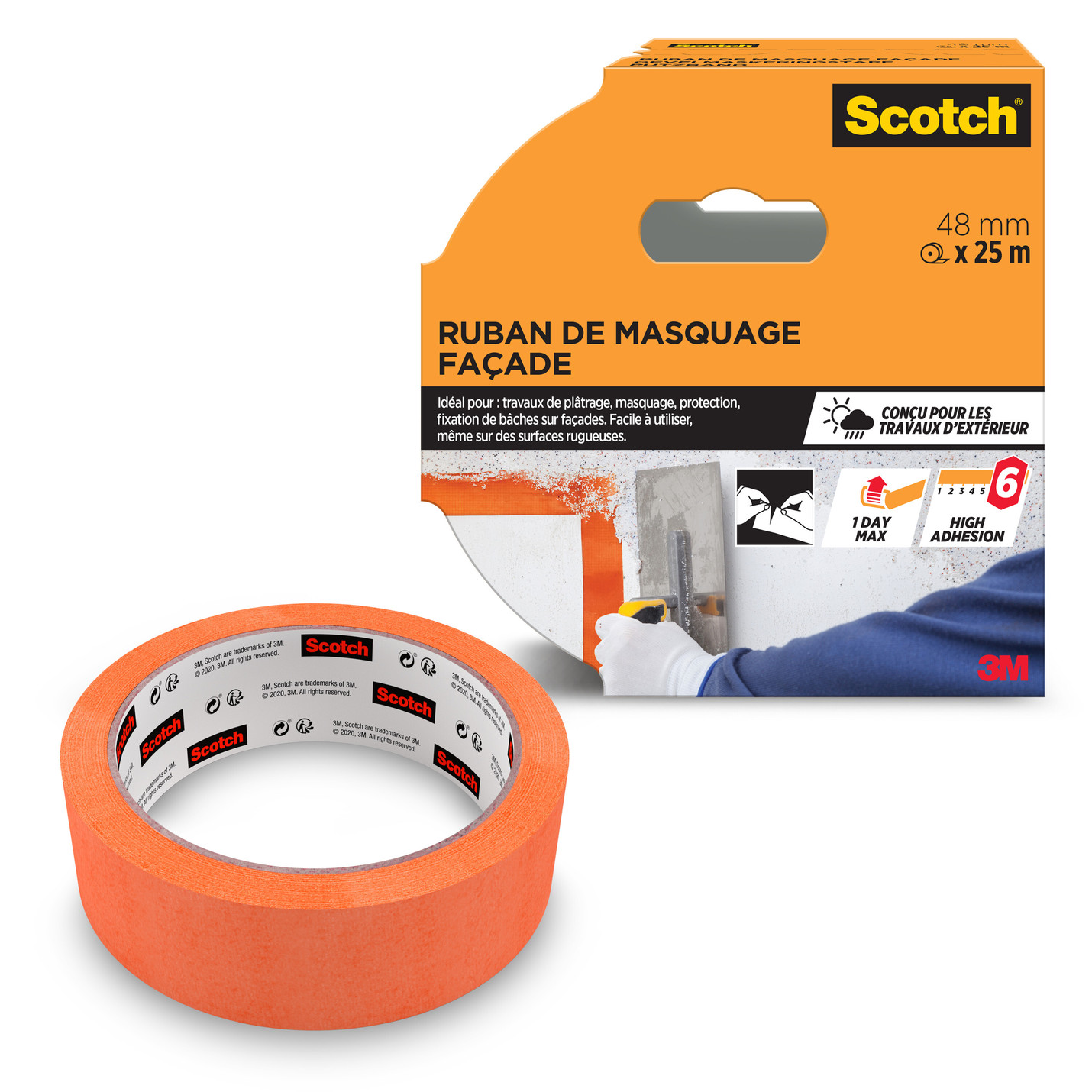 Ruban masquage SCOTCH façades et bâches