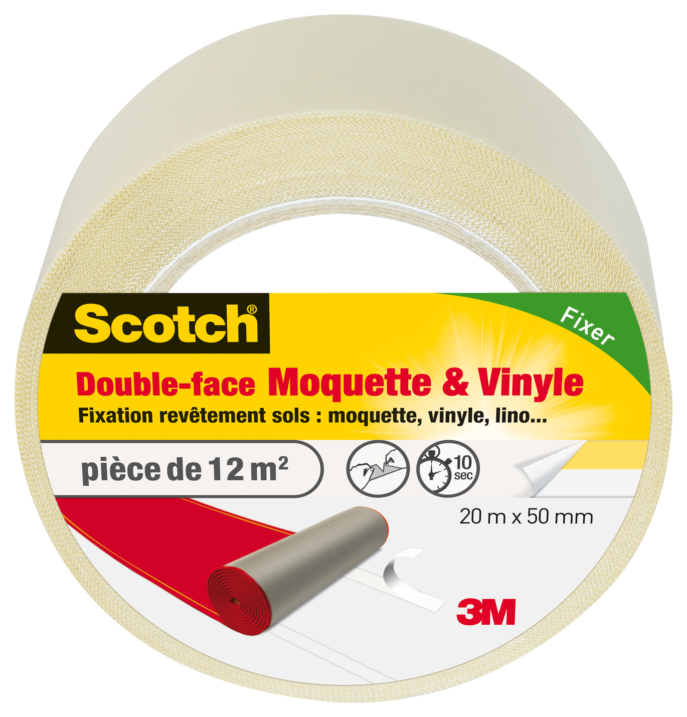 Double face SCOTCH moquette vinyle 20mx50mm