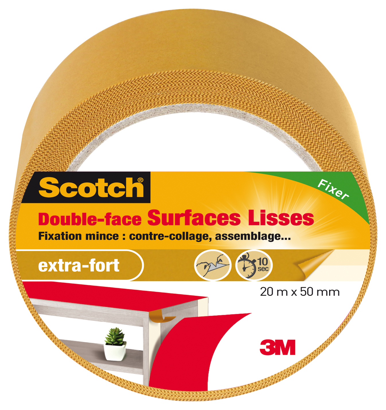 Double face SCOTCH surfaces lisses 20mx50mm