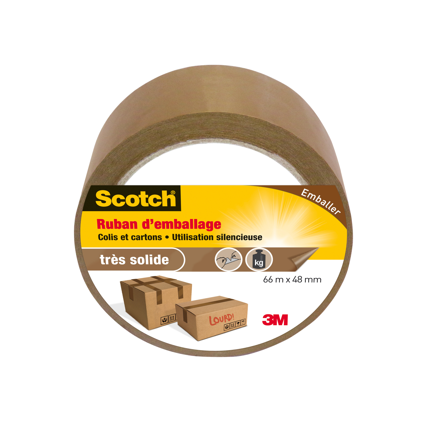 Ruban emballage SCOTCH découpable main 66mx48mm