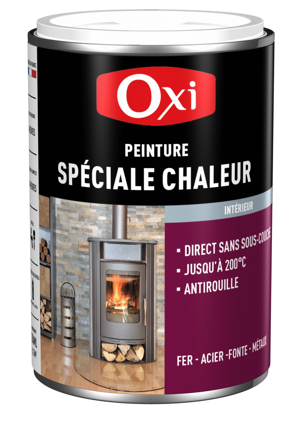 Peinture OXYTOL Chaleur 200° noir mat 250ml
