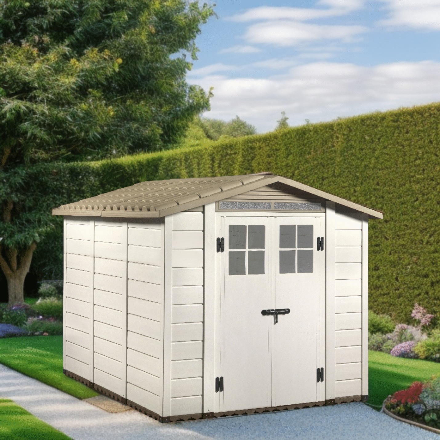 Abri jardin résine FORESTA Evo240 6,03m² beige