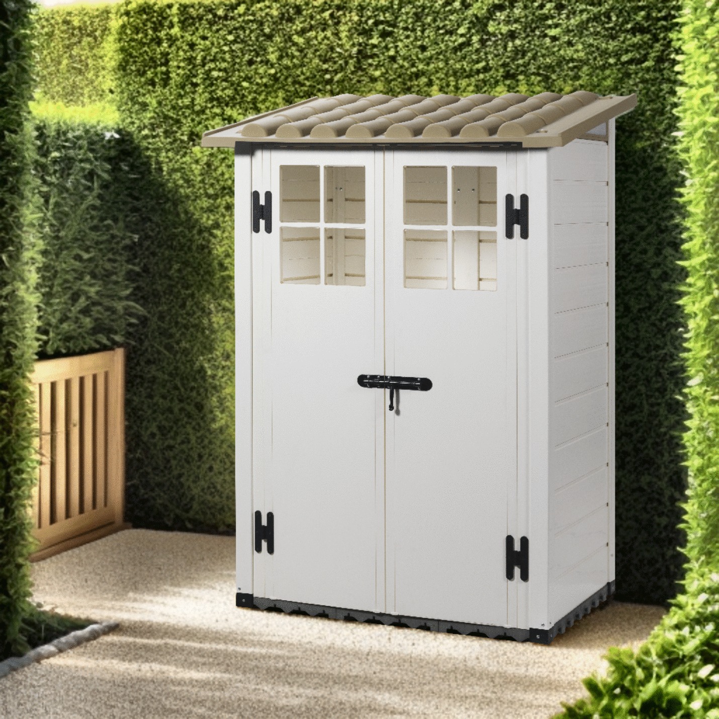 Abri jardin résine FORESTA Evo100 1,32m² beige