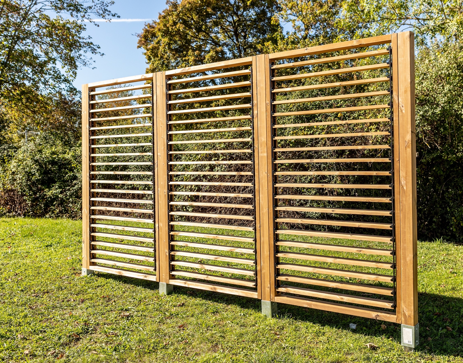 Panneau bois occultant Tvt1020 100x200cm brun doré