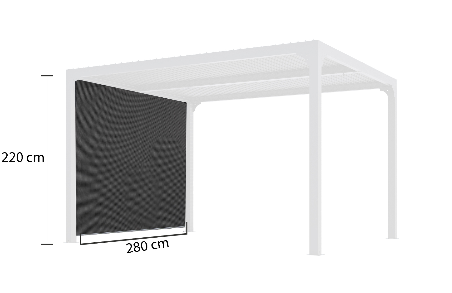 Rideau pergola FORESTA Perbir30 280x220cm gris