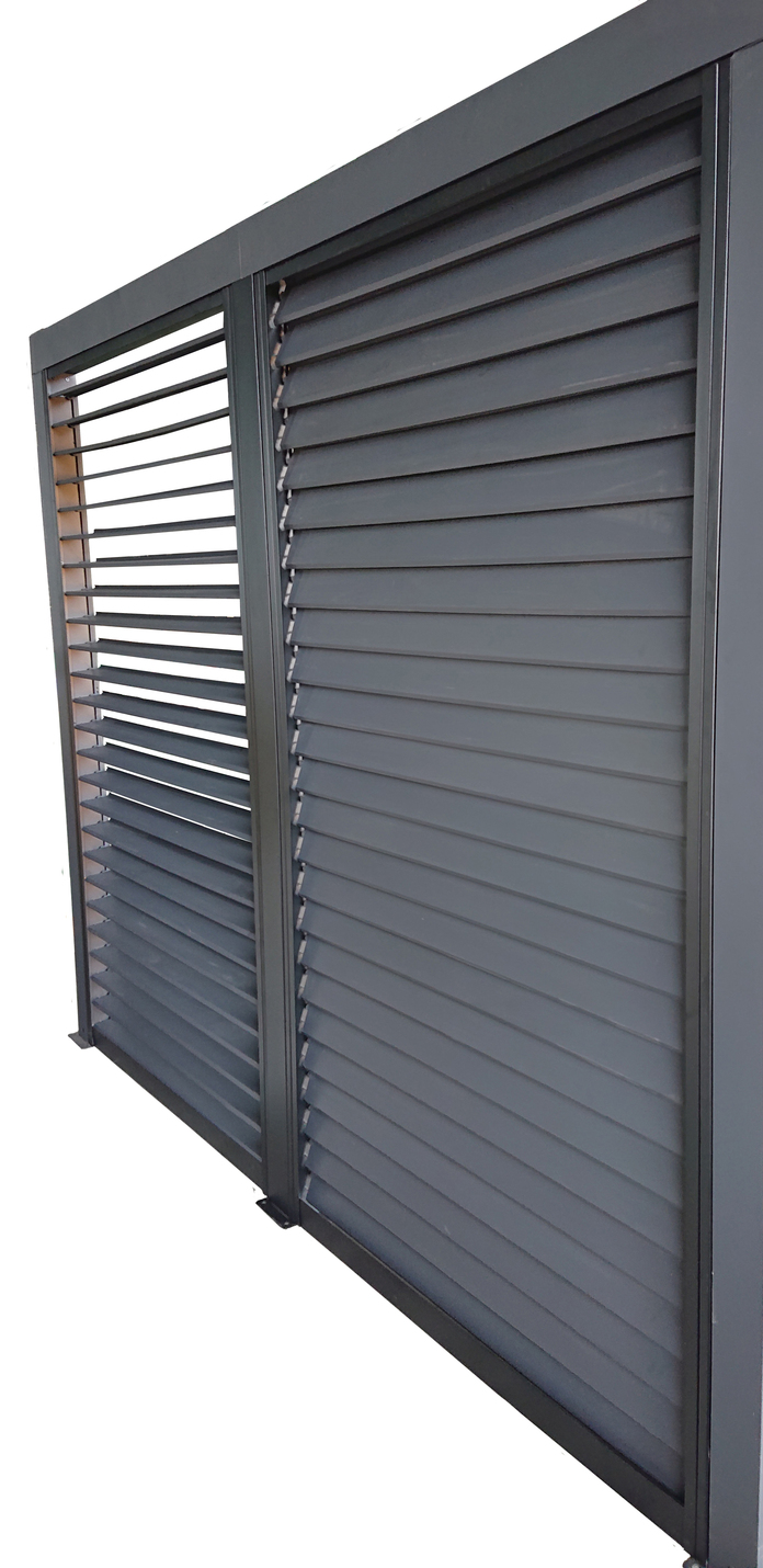 Ventelles pergola FORESTA Perbiv30 aluminium gris