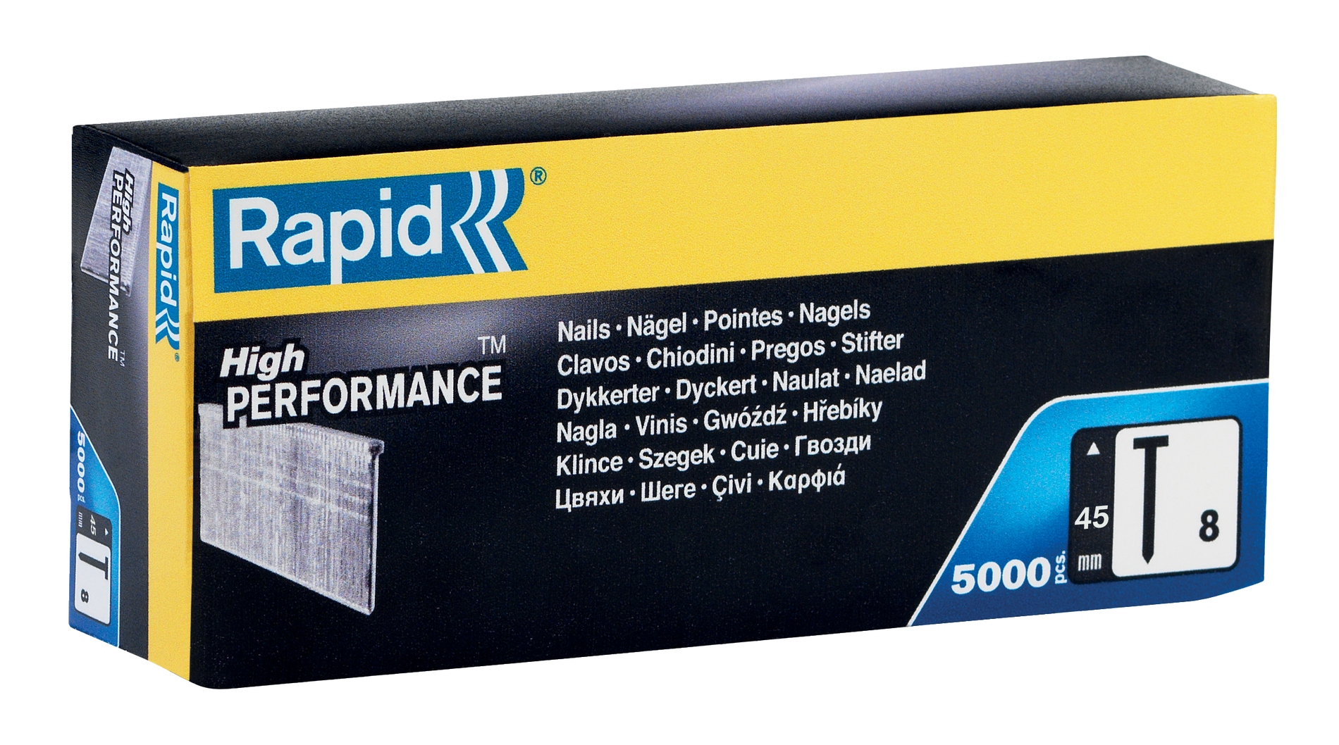 Clous RAPID 8/45mm acier galvanisé x5000