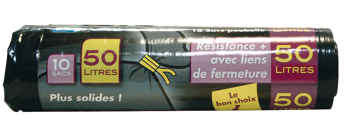 Sac poubelle renforcé PUBLI EMBAL 50l x10