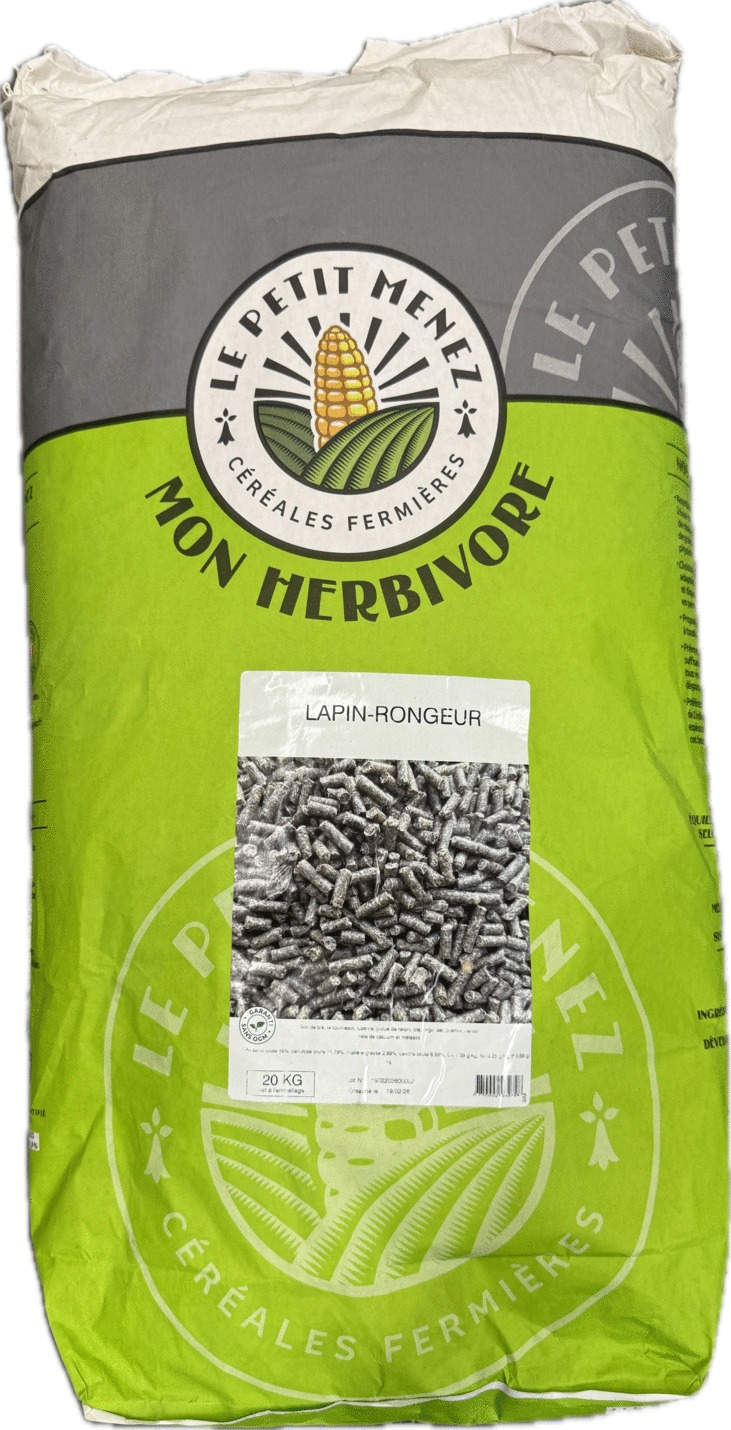 Granulés lapins et rongeurs LE PETIT MENEZ 20kg