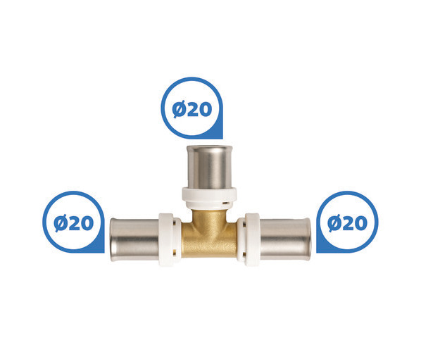 Té multicouche SOMATHERM égal Ø20mm