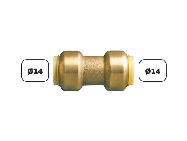 Manchon égal push-fit SOMATHERM Ø14mm
