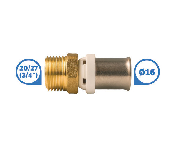 Raccord droit MC à sertir SOMATHERM Ø16mm M20-27