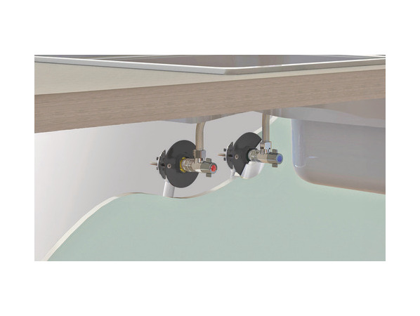 Fixation robinetterie SOMATHERM lavabo Ø16 mâle 12/17
