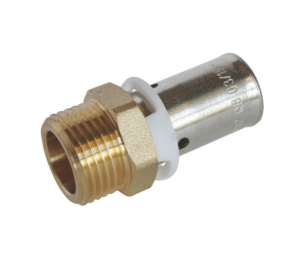 Raccord droit mâle PER à sertir SOMATHERM Ø12mm M12-17